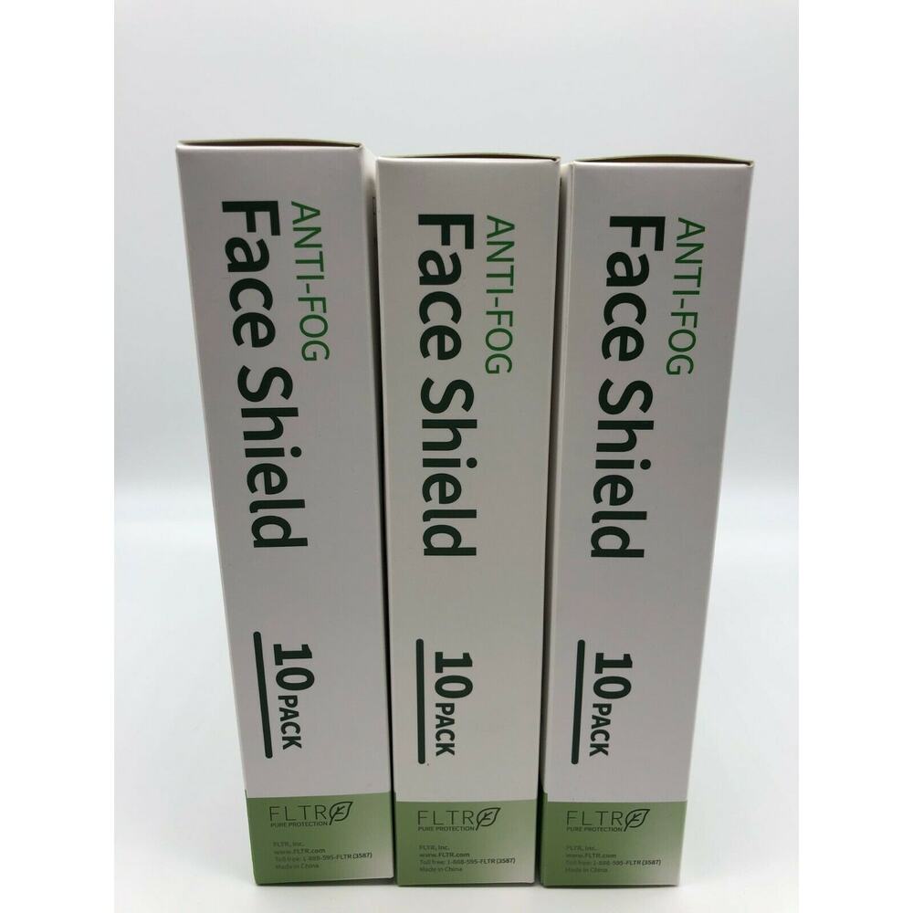 FLTR Pure Protection Anti-Fog Face Shields 10-pack Barrier Comfort Lot of 3 - Picture 5 of 12
